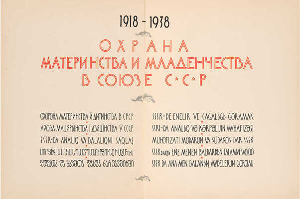 Охрана материнства и младенчества в Союзе ССР. 1918-1938. М.: [Детиздат], 1938.